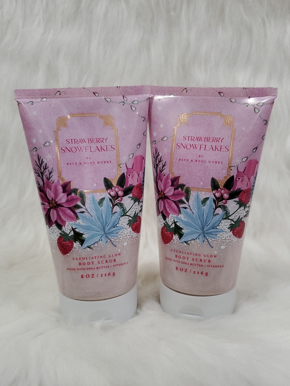 Strawberry Snowflakes Exfoliating Glow Body Scrubs
